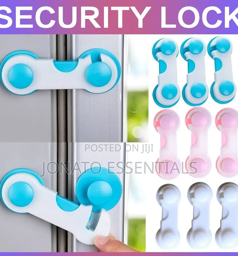 5 Piece Baby Cabinet Safety Locks for Drawers and Cabinets image