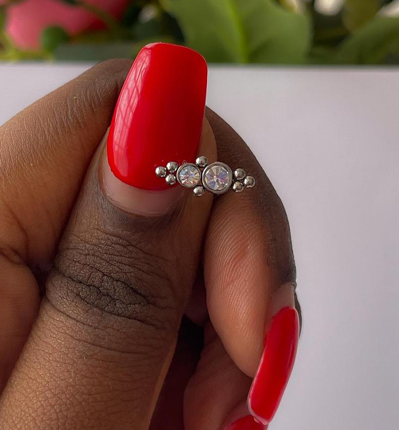 Dazzling Duo Gem Flat Back Stud  image