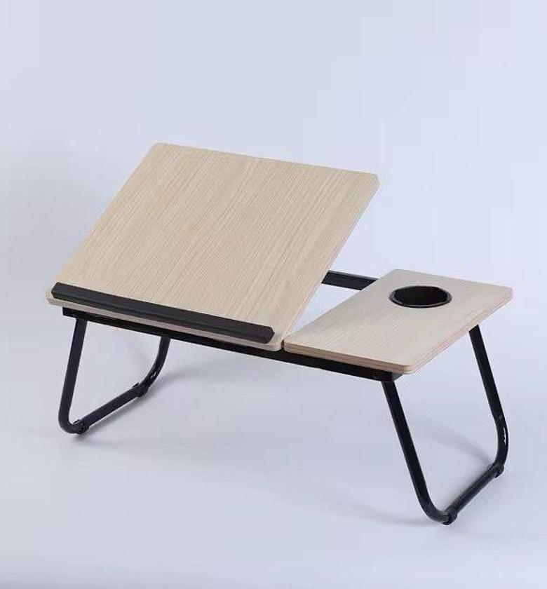 Adjustable Tilting Laptop Folding Table Stand Desk Bed Table with Foldable Legs image