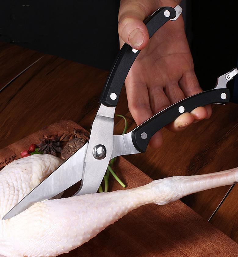 Heavy Duty Stainless Steel Kitchen Poultry Shears & Bone Cutter – Professional Multipurpose Meat Scissors for Chicken & Fish image