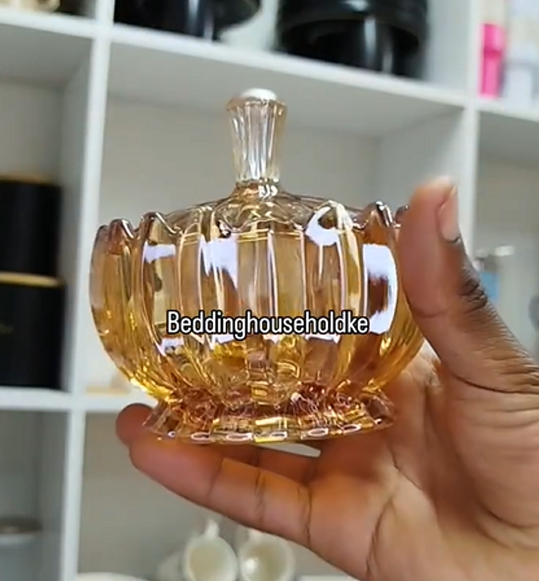 Rose goldish Sugar Dish. image