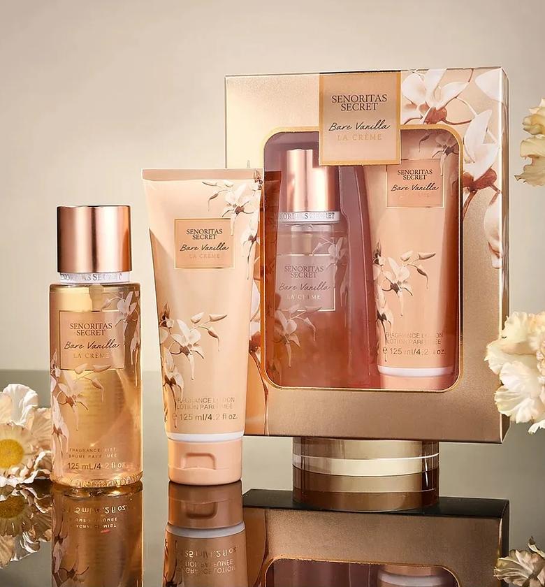 Senoritas Secret Bare Vanilla La Creme Perfume Gift Set with Body Mist & Perfume Lotion  image