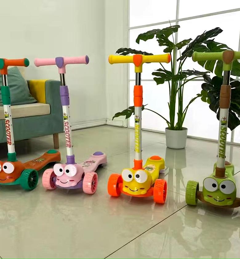  Kids Scooter. Baby dreams 2 in 1 cute little animals kick scooter pedal kids scooter with music and light" or similar generic adjustable kids' scooters.  image