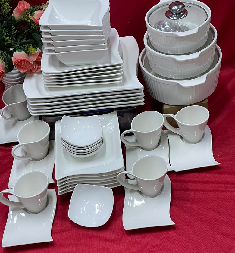 Classic Elegance 54-Piece Pristine White Dining Ensemble image