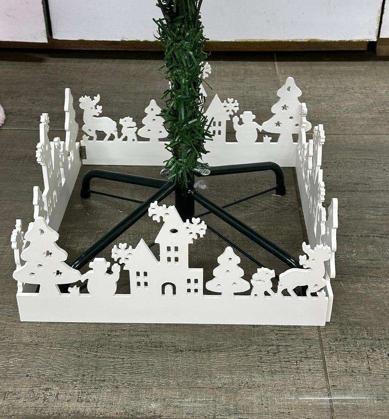 Christmas Tree Stitching Fence Splice Garden White Decor Mini Edging  image