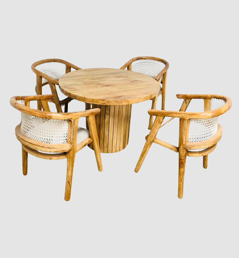Round Rattan Dining Set image