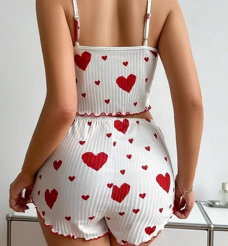 Summer Sleepwear Women Heart Print  image
