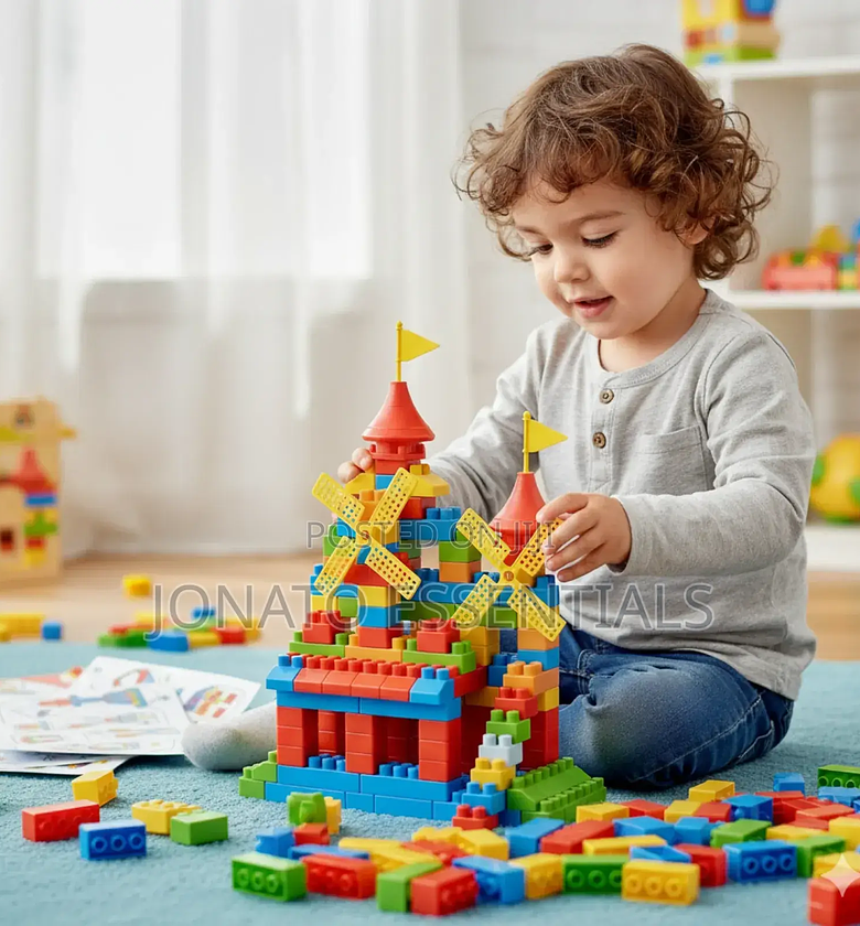 Colorful Jumbo Building Blocks for Toddlers image