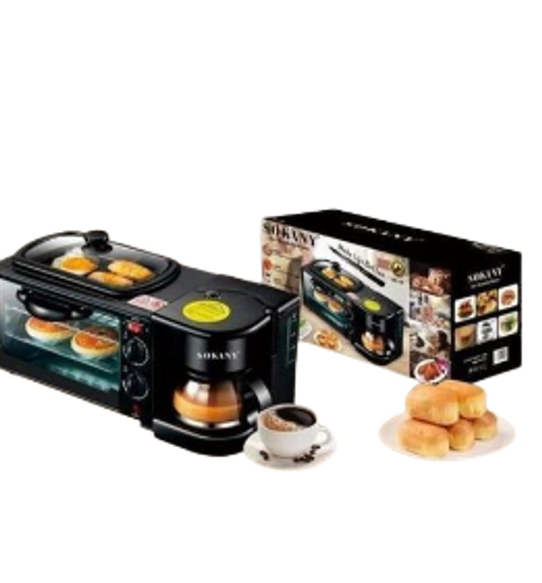 Sokany 3 IN 1 BREAKFAST MAKER,COFFEE MAKER,OVEN & TOSTER image