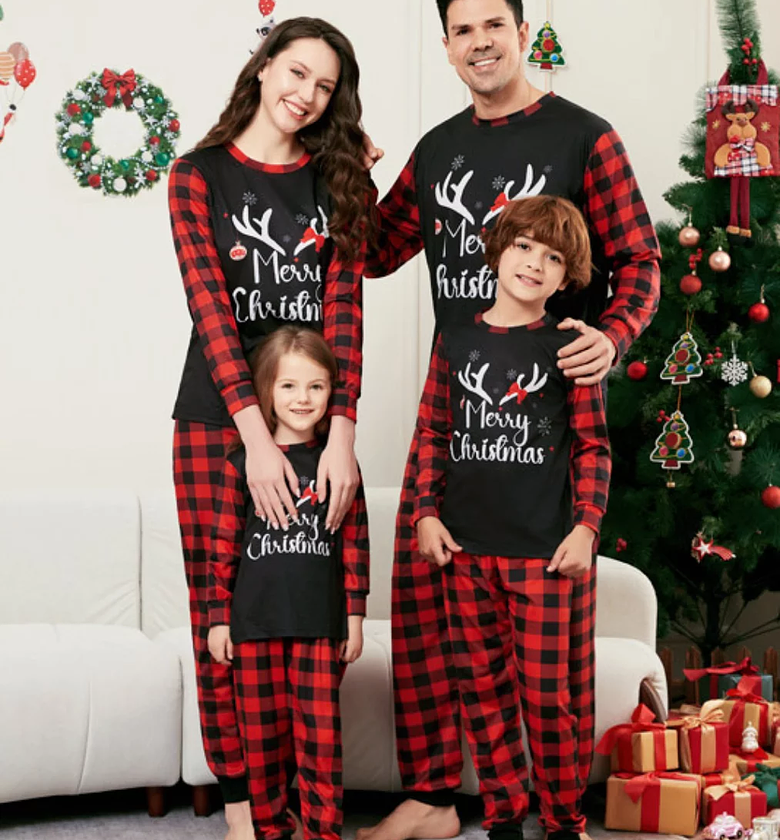 MerryMatch Family Christmas Pajamas Set image
