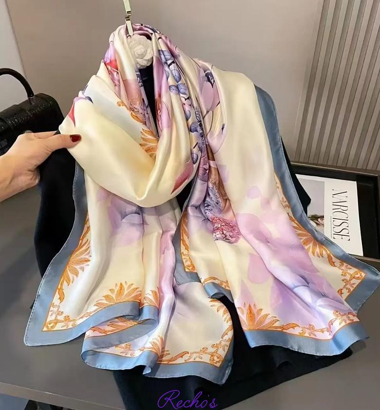 Silk long scarves image