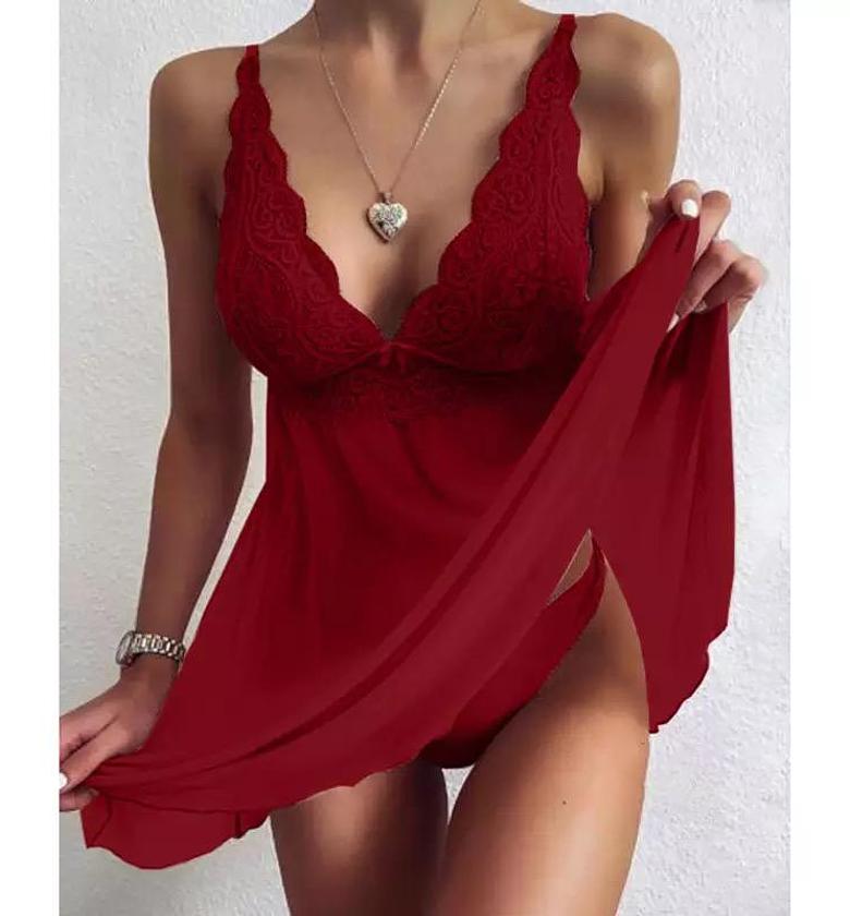 Hot sale perspective babydoll sexy soft mesh lingerie erotic dress sexy adults women underwear image