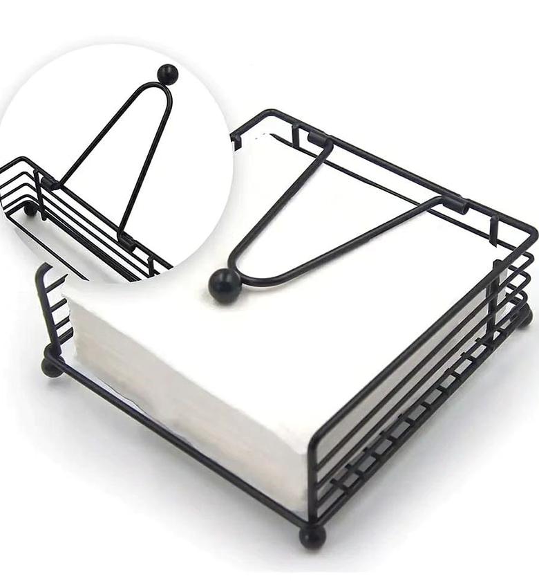 Metallic napkin holder. image