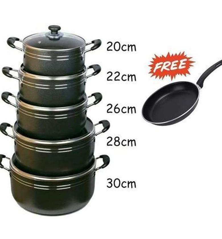 TC 14Pc Non-Stick Cooking Pot Sufuria Set. BEST QUALITY RECOMMENDED image