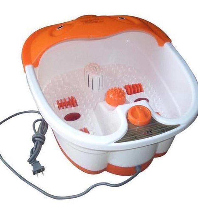 Foot Spa Massager - Electric Heated Bath, Automatic Massage Rollers, Vibration, Bubbles image