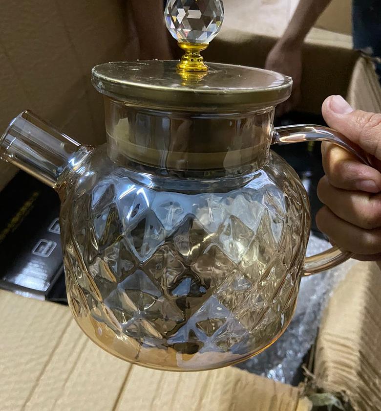Heat resistant glass tea pot image