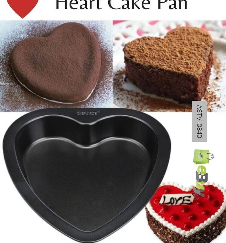 Heart shaped non-stick cake pan, aluminum cake tin, diy baking mold tool image