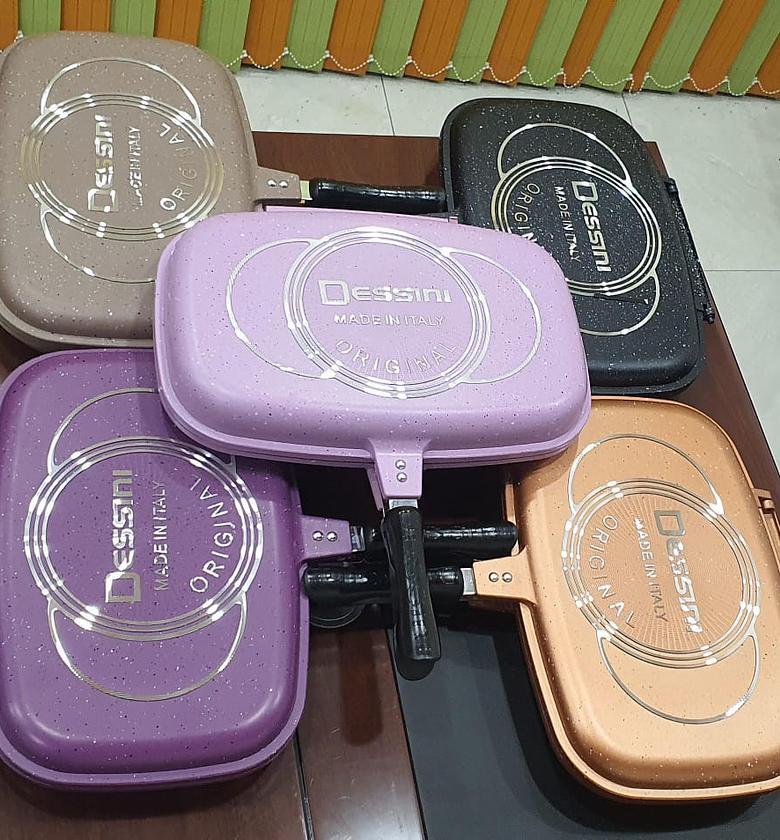 Dessini Quality Original Granite Marble Double Grill Pan(40ssscm) image