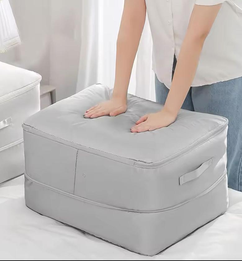 Space Saving Self Compression quilt/duvet Bag ,For Travel  & Wardrobe Closet Organizer▫️size 60*52*42cm  image