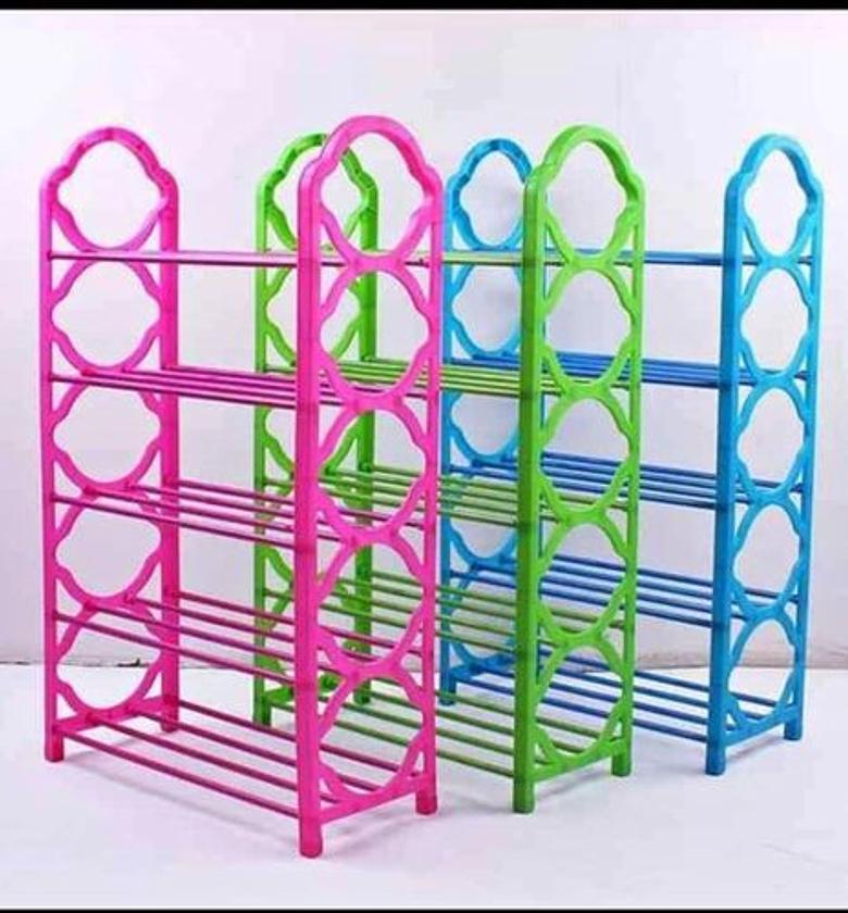 SHOE RACK. Simple plastic shoes rack image