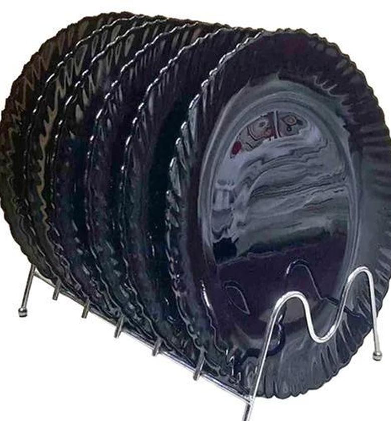 Set Of 6 Ceramic Dinner Plates image