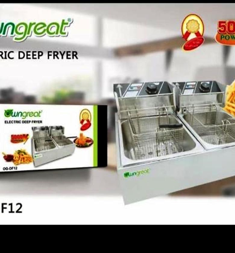 WNGREAT Commercial Double Stainless Steel Deep Fryer 12LITRES. Experience Real Quality  image