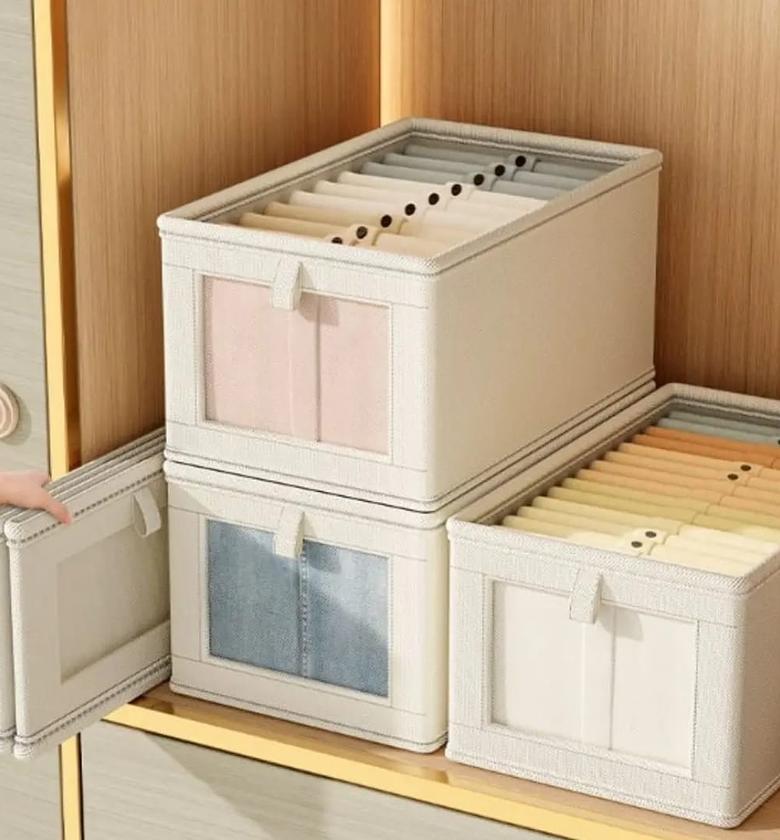 Wardrobe Foldable Clothes Organizer with a Cover image