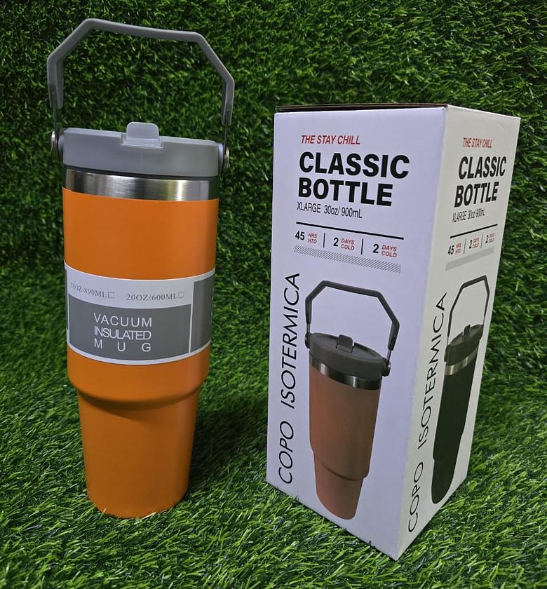 Stanley Cup 900ml High Quality with Handle & Straw Lid, Insulated Reusable Stainless Steel Travel Mug image