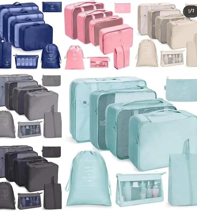 8pcs Luggage Travel Organizers For Suitcase With Toiletry Case. image