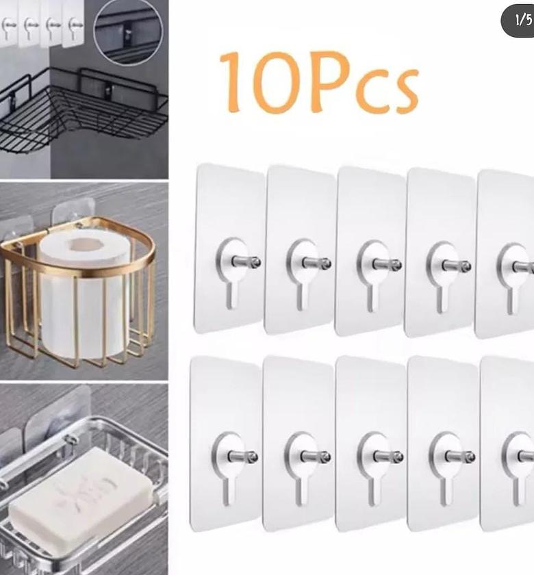 Self adhesive stickers with hook 10pcs set image