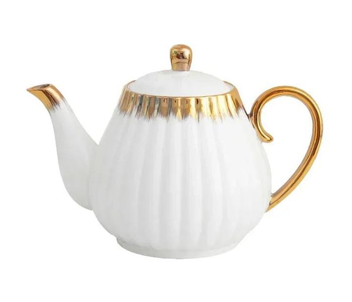 Ceramic Gold detail kettle porcelain image