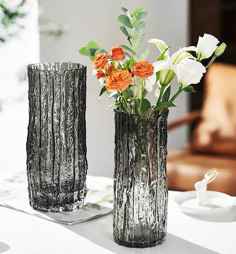 Modern creative dark  glass vase image