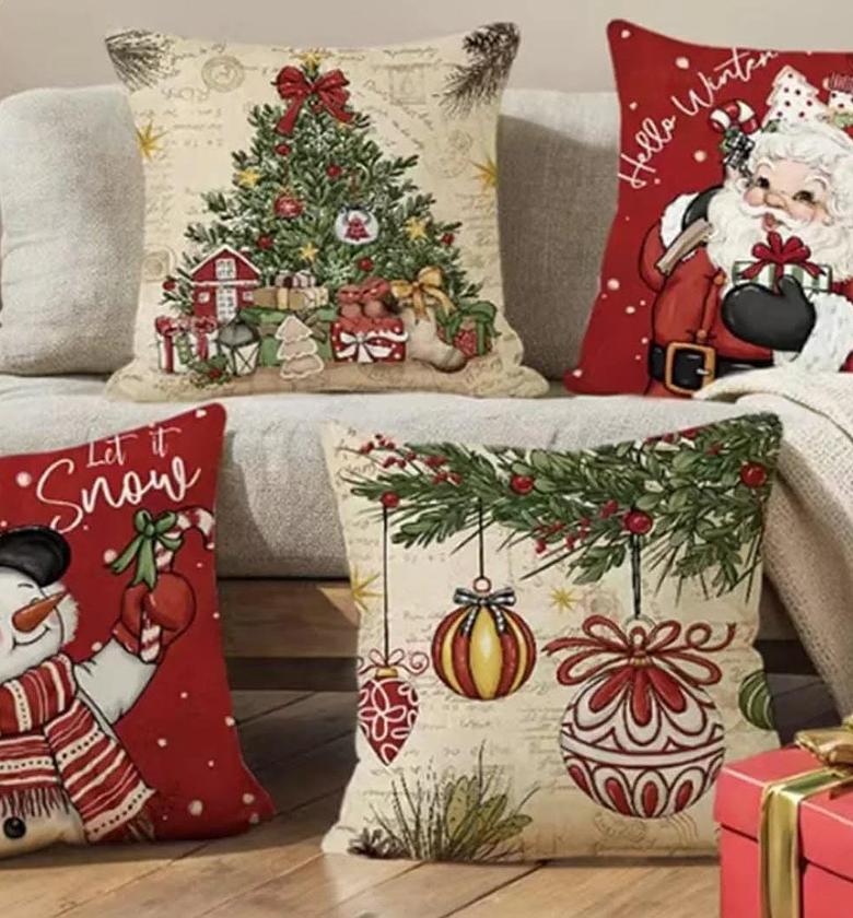 Christmas themed pillow cases. image