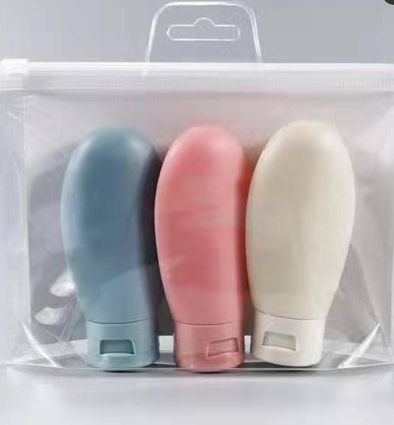 Refill travel bottle for shampoo, lotion and shower gel. image