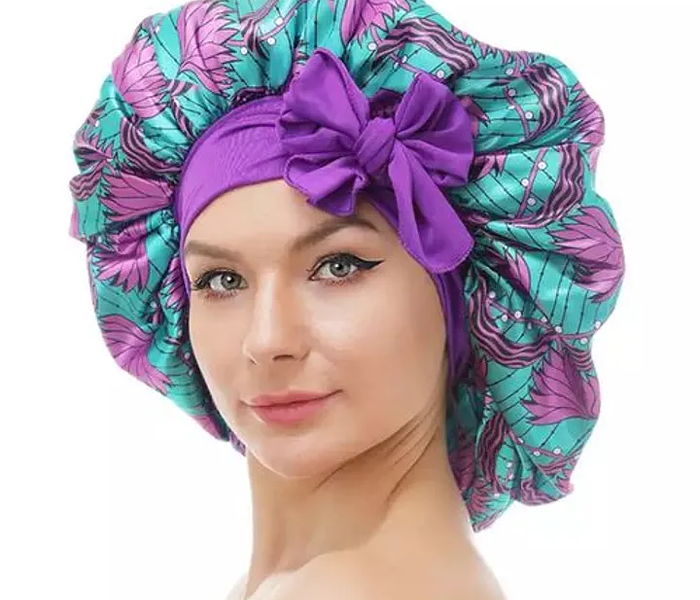 Smooth Adjustable Satin Bonnet Hair Cap Sleeping Cap With Straps image