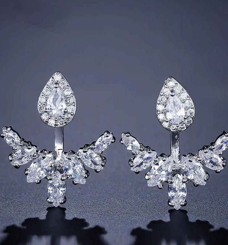 2 in 1 cubic Zirconia Earrings image