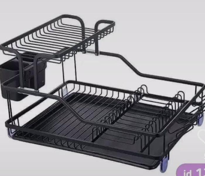 Fancy dish rack 2 tier-Black image