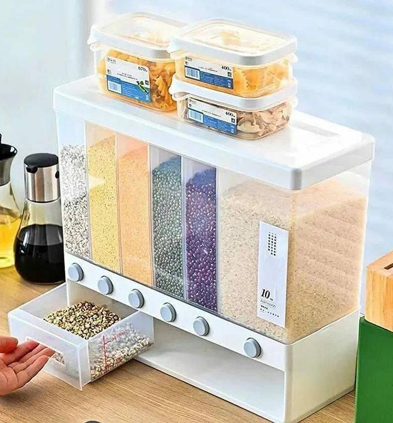 6 compartment cereals dispenser image