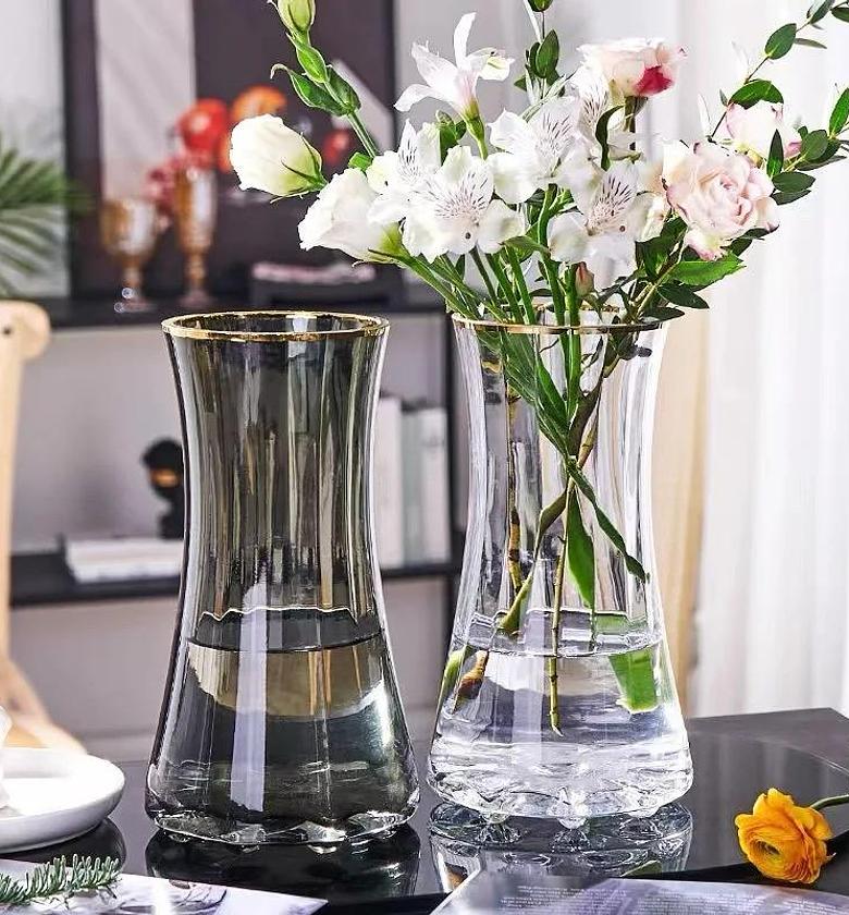 Modern creative dark  glass vase  image