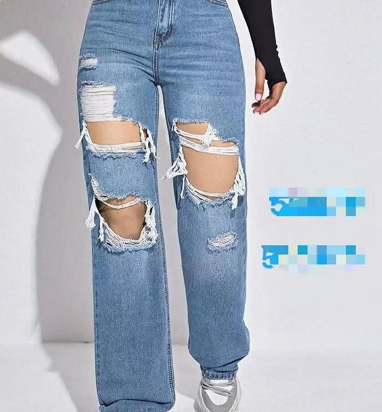Ragged Denim Trouser image