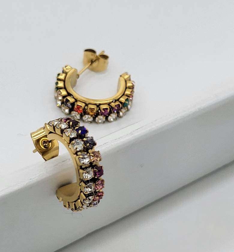 Crystal diamond earrings  image