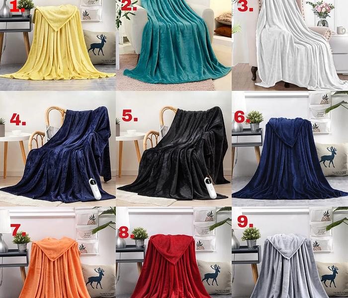 PLAIN CORAL FLEECE THROW BLANKET image