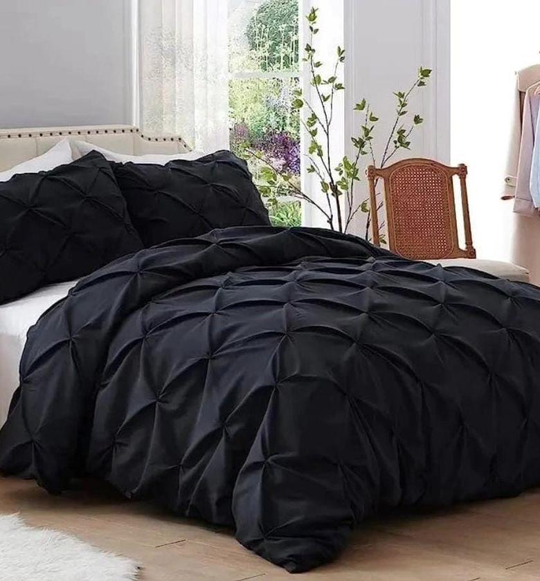 Pinch Pleat Cross Pintuck Duvet Cover set. image