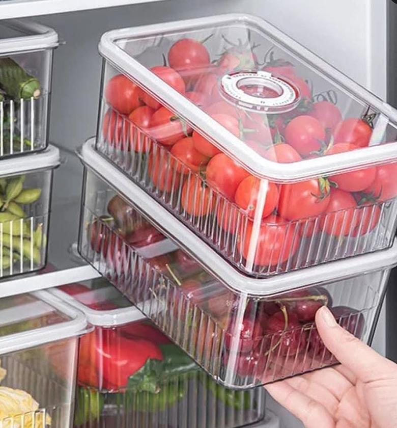 Acrylic fridge food storage containers. image