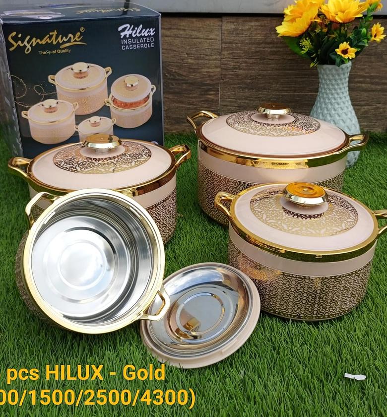 Signature 4pcs Hilux Hotpots Insulated Casserole Serving Dish Hot Pot Serveware Set Casserole image