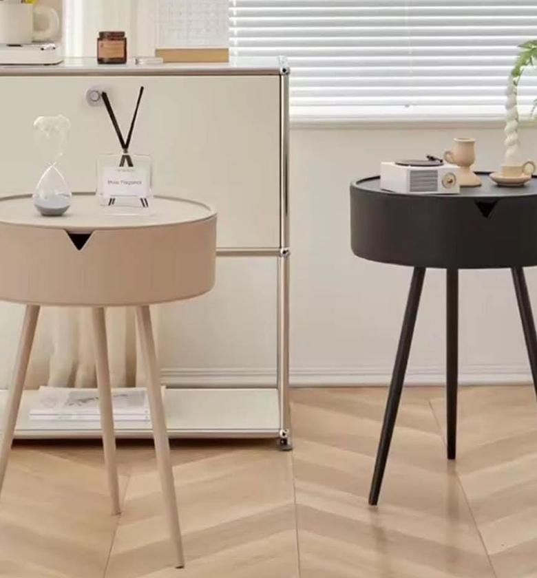 Modern Nightstand, Bedroom Side Table with Hidden Storage image