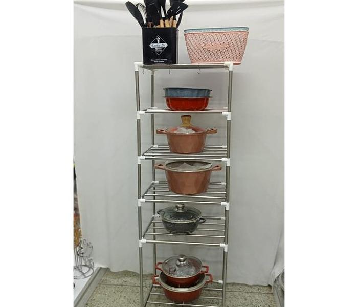 6 Layer Stainless Steel Cooking Pot Holder Rack image