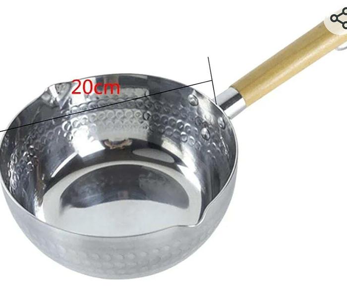 Stainless Steel SUFURIA//SNOW// MILK Cookware with Wooden Handle-silver image