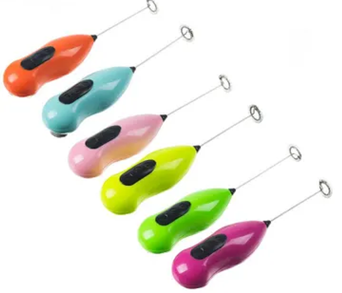 Rechargeable Milk Frother with Stand, Handheld Electric Foam Maker image