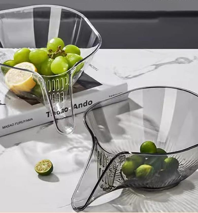 New Multifunctional Drain Basket Drain Bowl Household Sink Vegetable Basin Kitchen Rice Washing gadget Colander Fruit Plate image